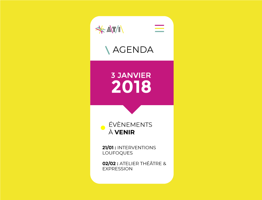 Page Agenda Version Mobile