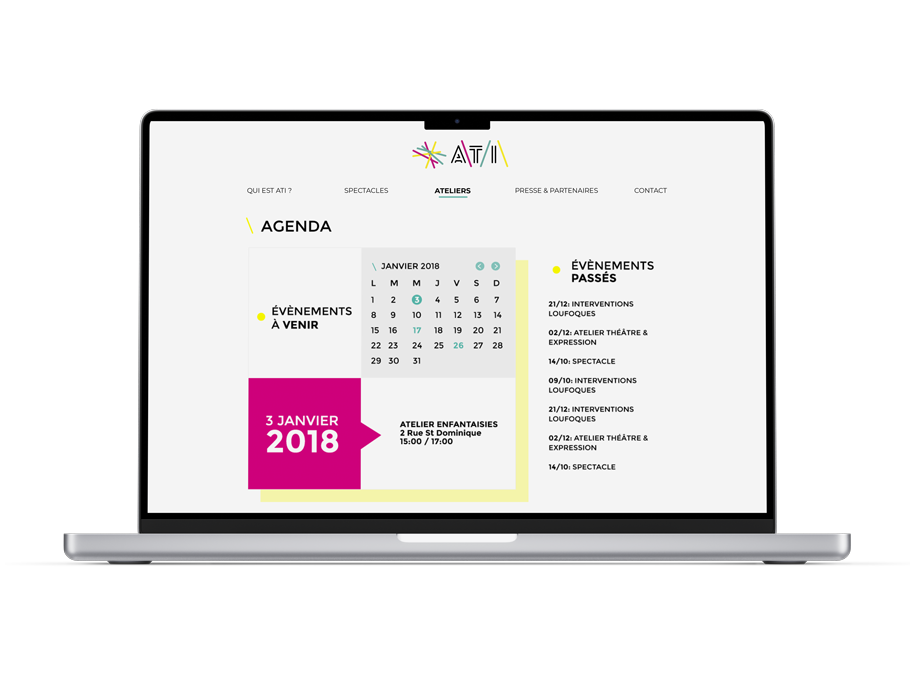 Page Agenda version Desktop