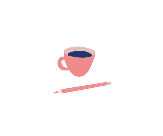 café-crayon Illustration Café et crayon