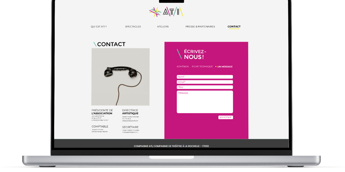 Page contact version Desktop
