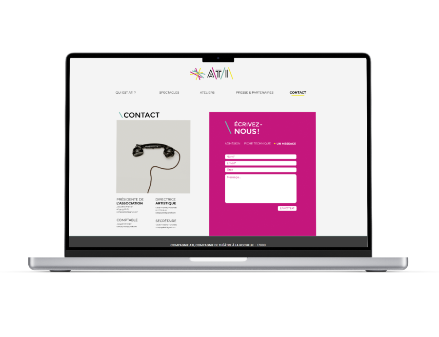 Page contact version Desktop